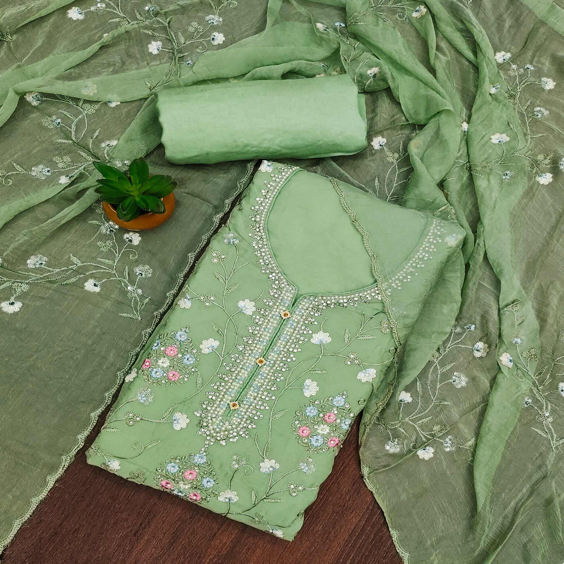 green-floral-embroidered-organza-dress-material-12