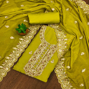 green-embroidered-organza-dress-material-3