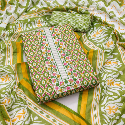 green-printed-with-yoke-embroidered-pure-cotton-dress-material