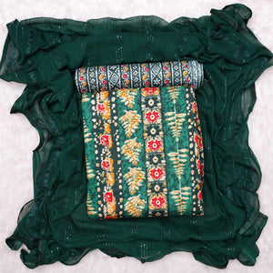 green-foil-printed-cotton-blend-dress-material