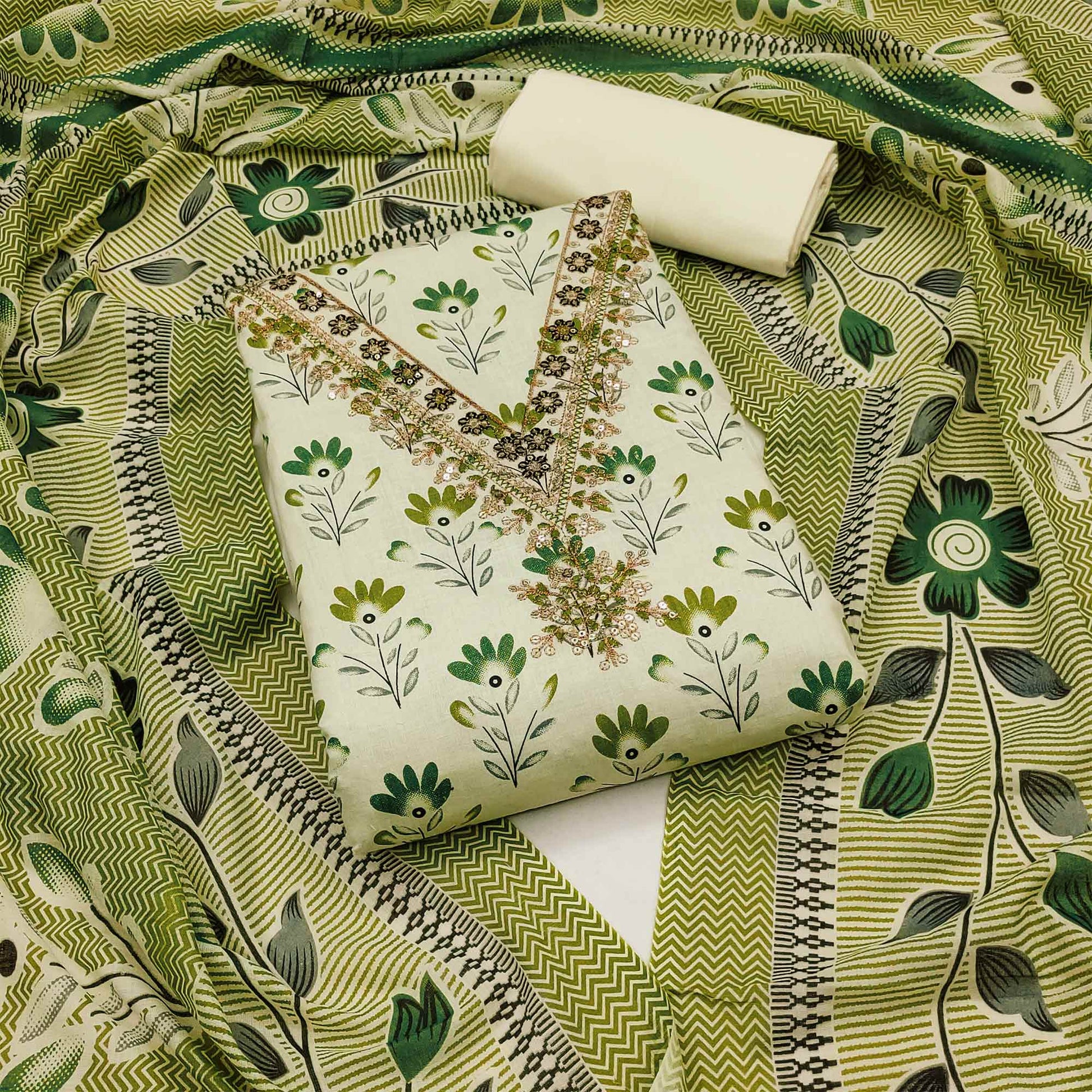 green-floral-printed-embroidery-work-pure-cotton-dress-material