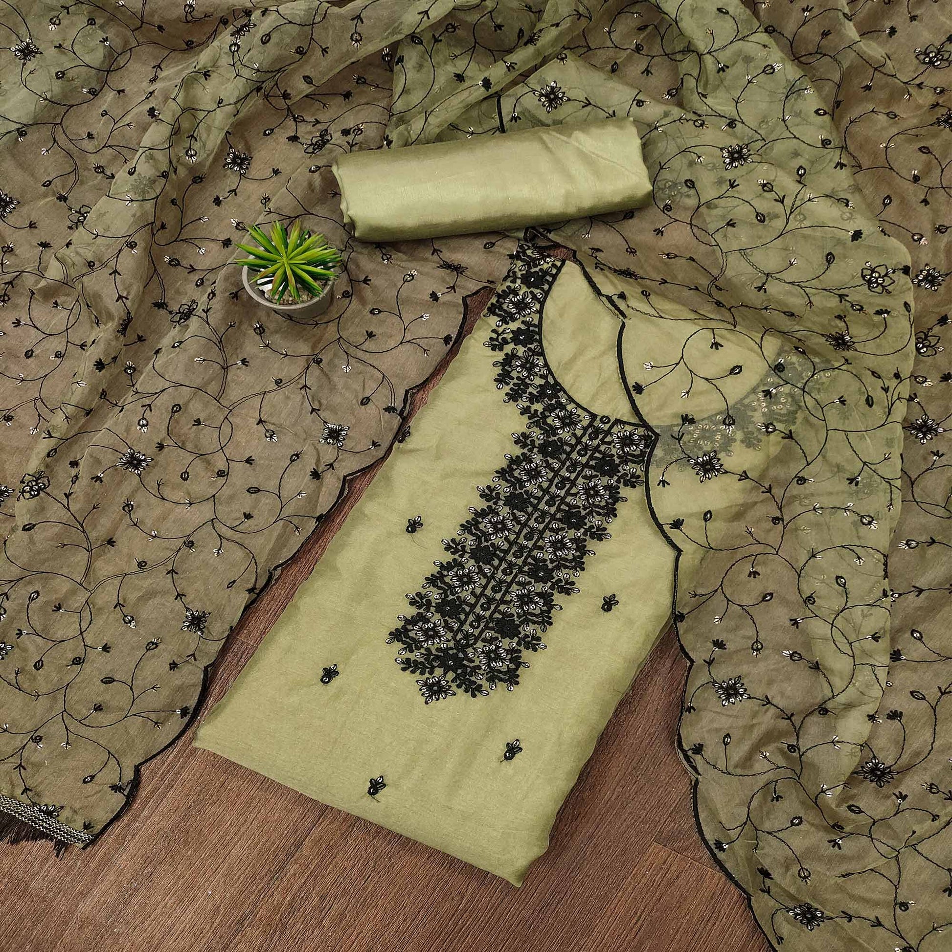 green-floral-embroidered-organza-dress-material-5