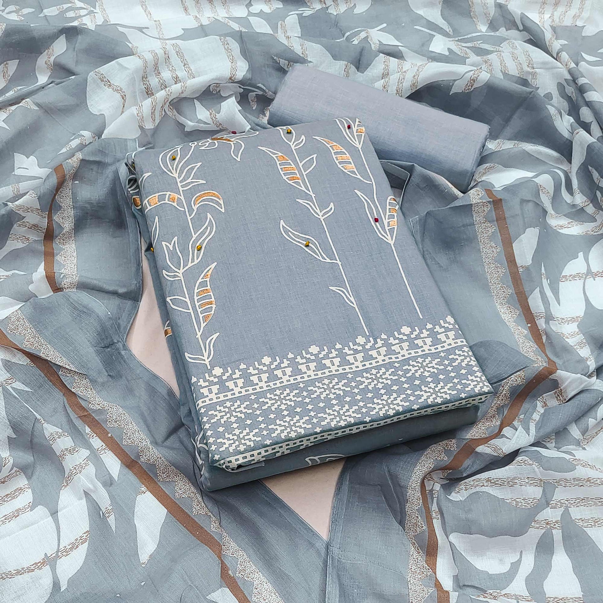grey-floral-foil-printed-pure-cotton-dress-material