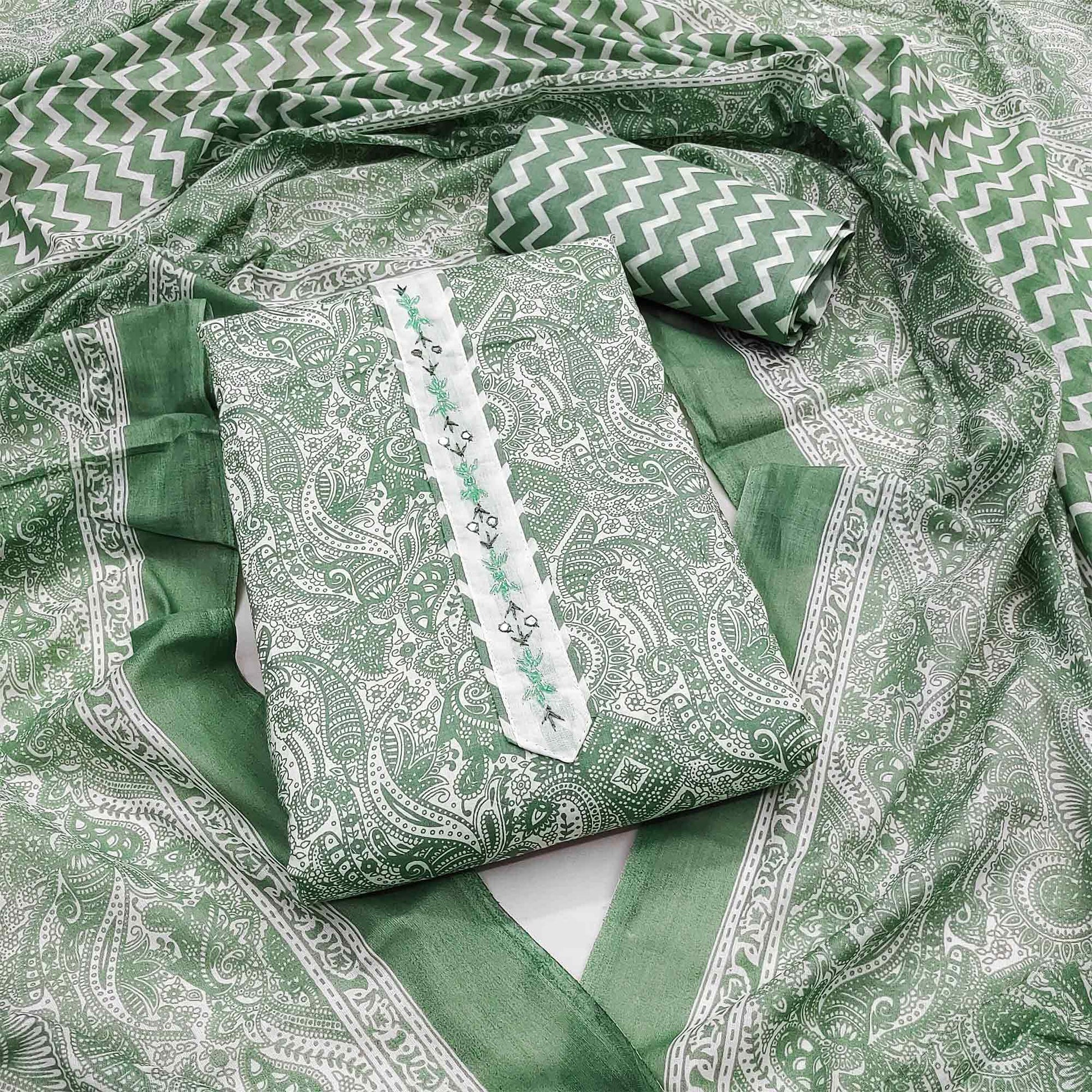 green-paisley-printed-pure-cotton-dress-material