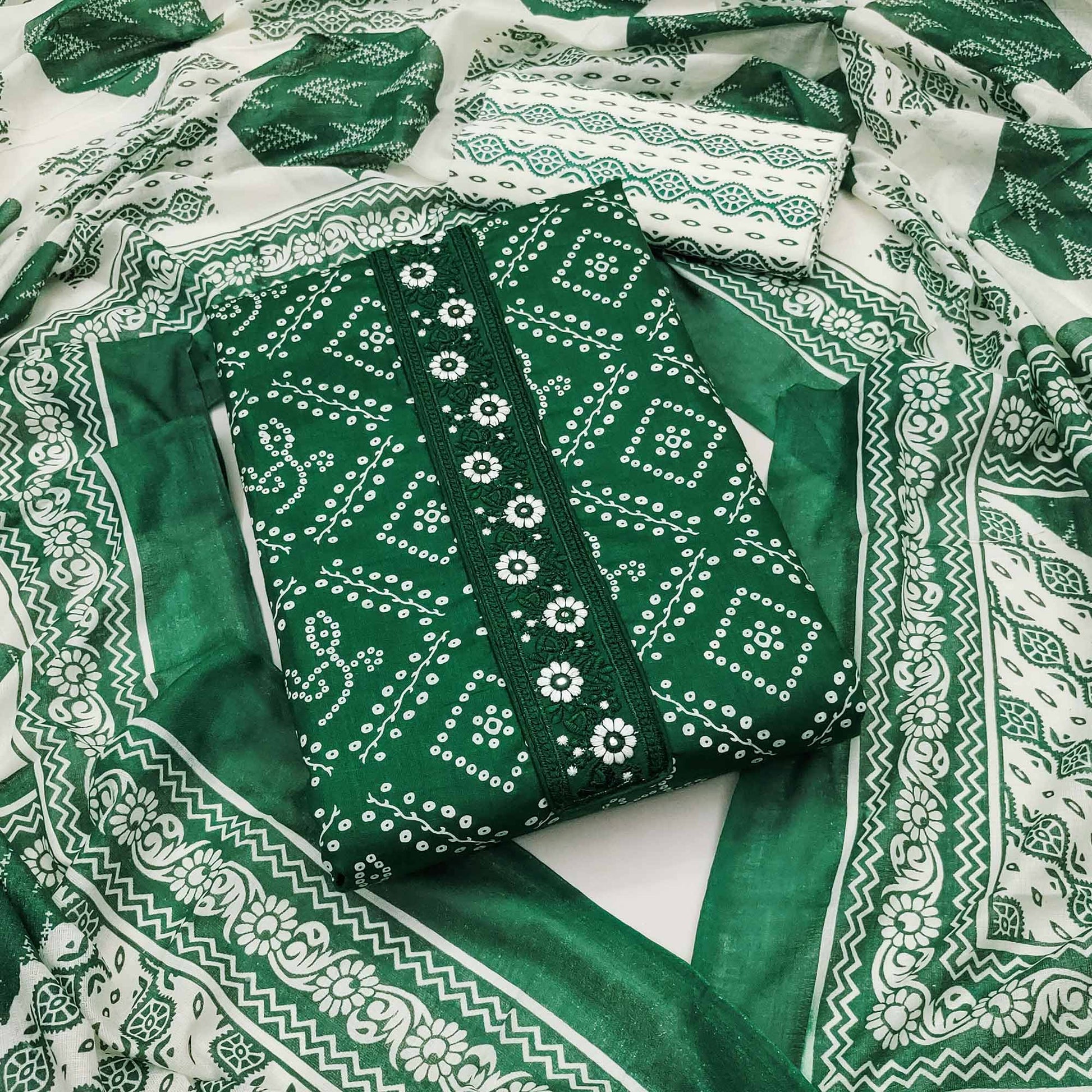 green-bandhani-printed-with-embroidery-pure-cotton-dress-material