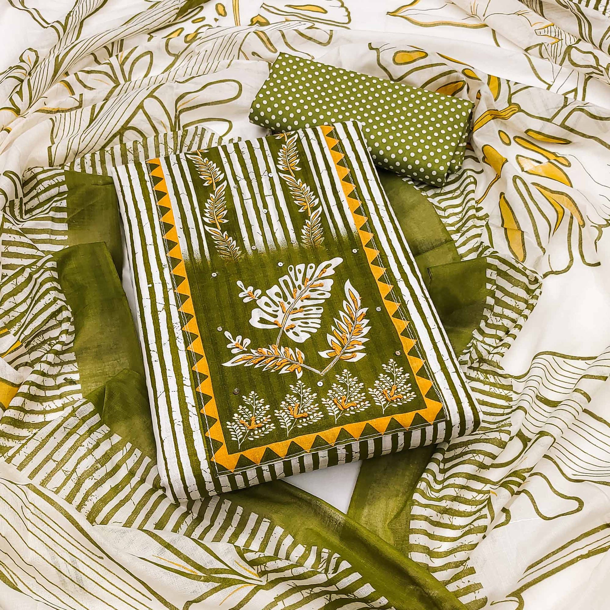 green-striped-printed-with-embroidered-pure-cotton-dress-material