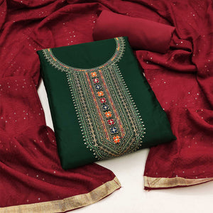 green-embroidered-cotton-silk-dress-material
