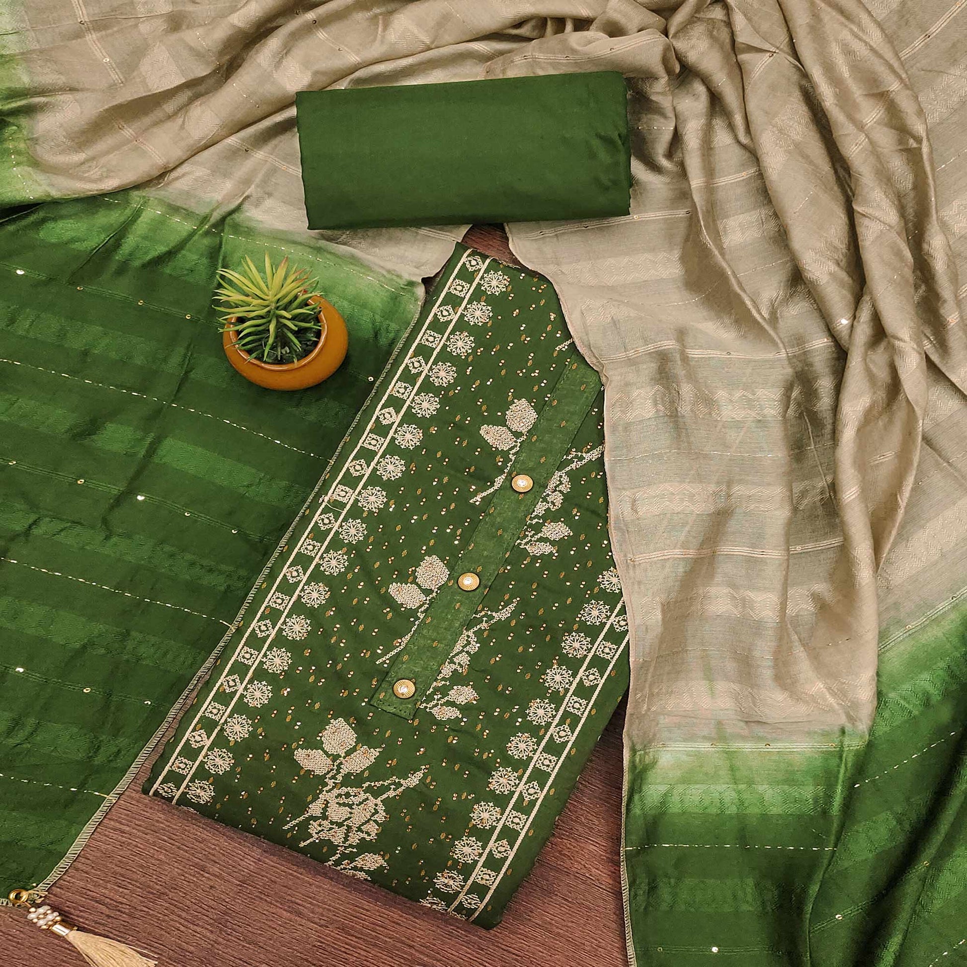 green-embroidery-with-stonework-cotton-silk-dress-material