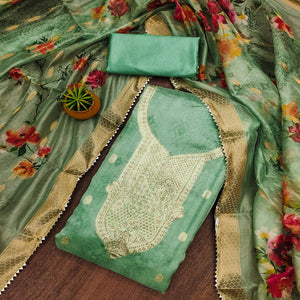green-floral-woven-with-stonework-organza-dress-material