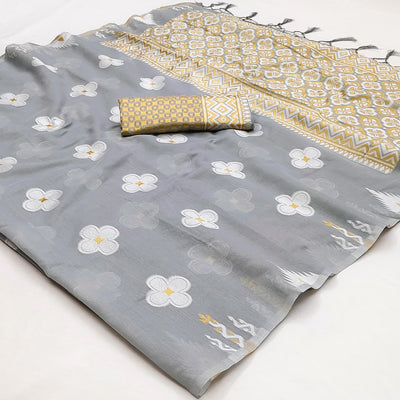 Grey Woven Modal Saree
