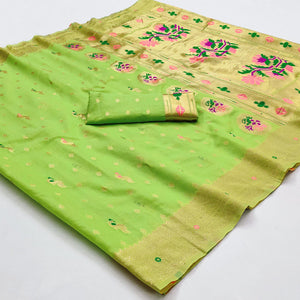 green-woven-paithani-pure-cotton-saree