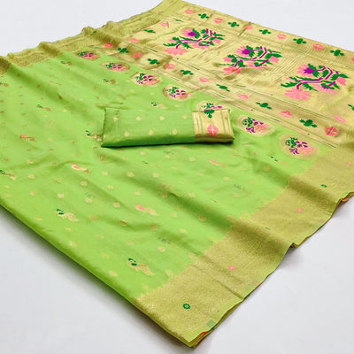 green-woven-paithani-pure-cotton-saree