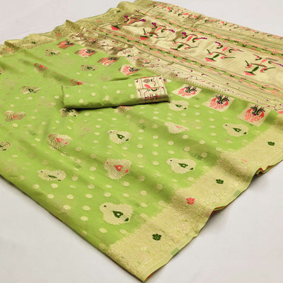 green-woven-cotton-silk-paithani-saree-1