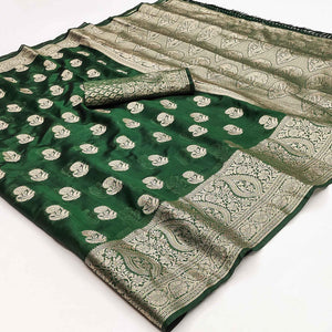 green-floral-woven-organza-saree-with-tassels-2