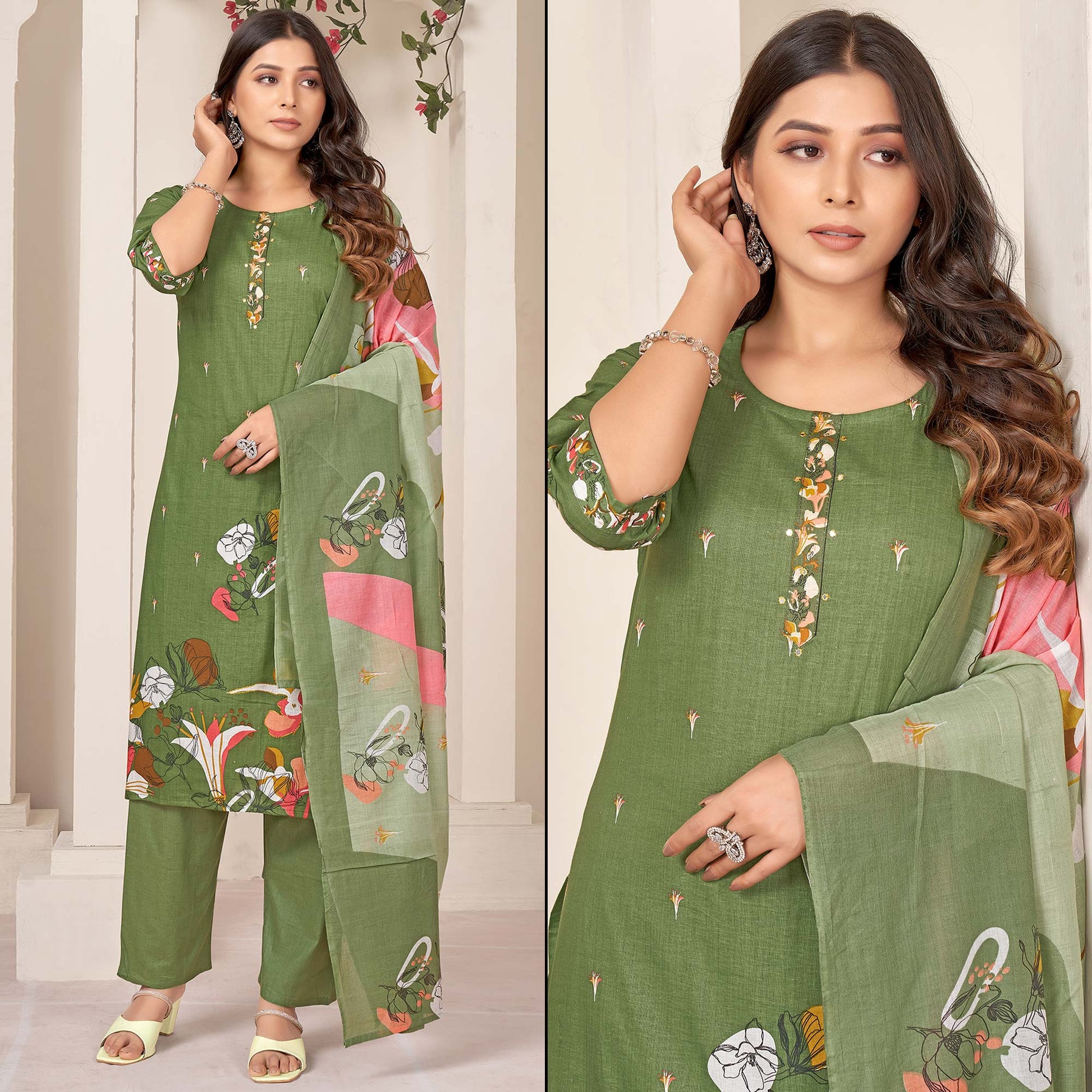 green-floral-printed-pure-cotton-straight-salwar-suit-2