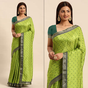 green-printed-vichitra-silk-saree