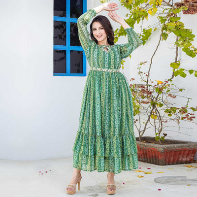 green-floral-printed-georgette-gown-1