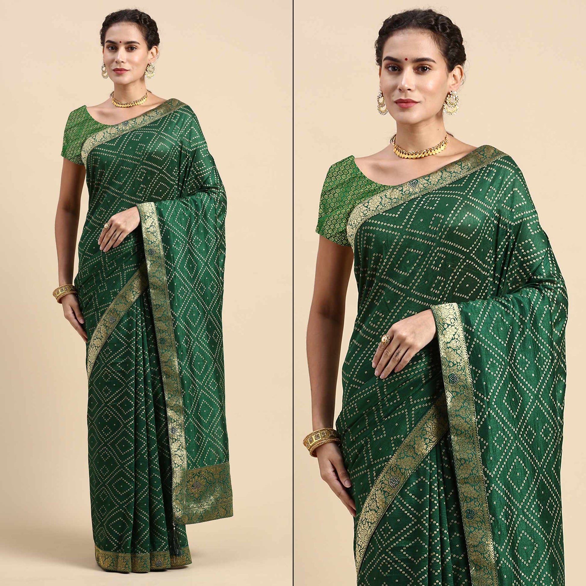 green-foil-printed-with-swarovski-vichitra-silk-saree-1