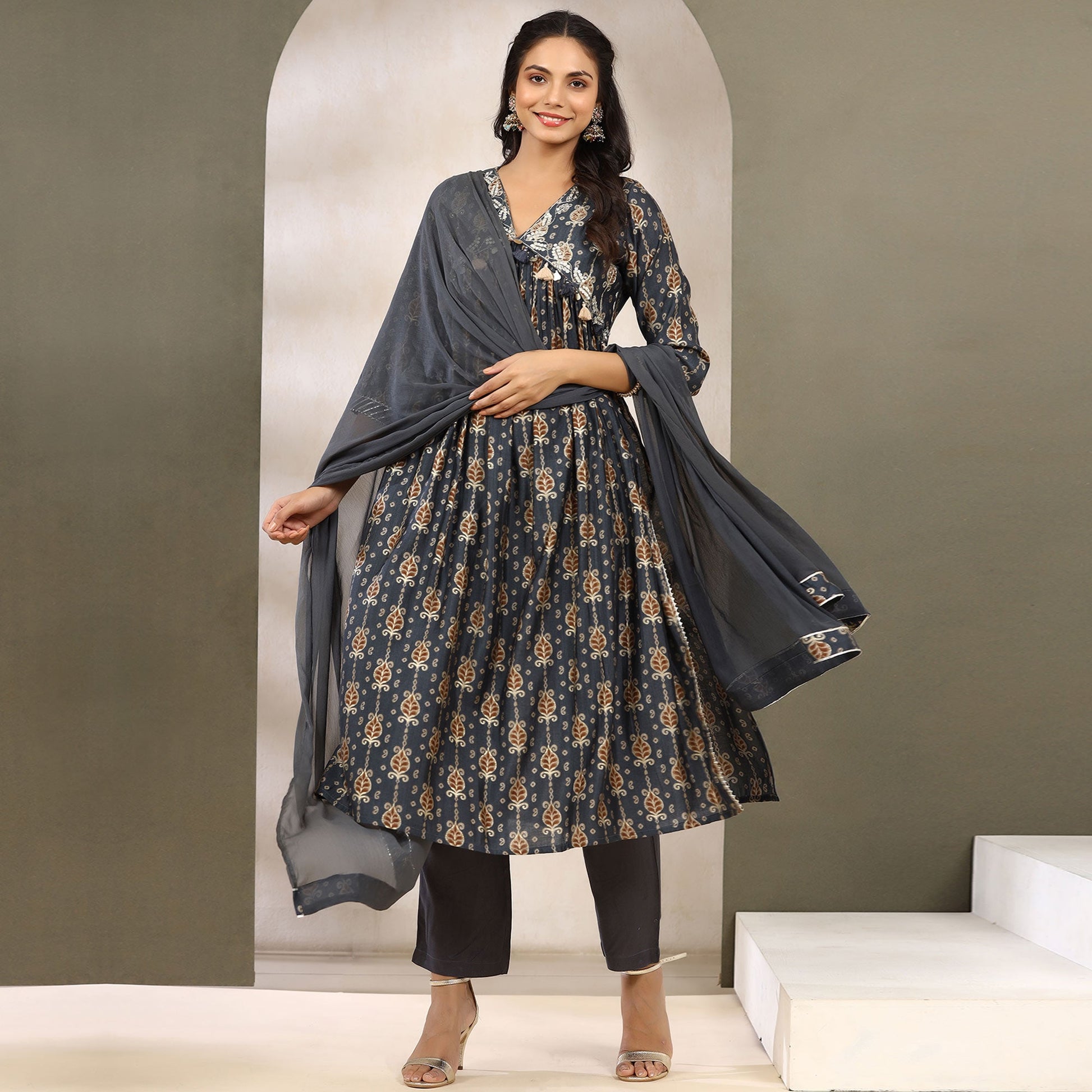 navy-blue-floral-printed-muslin-anarkali-suit