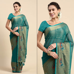 green-embroidered-with-swarovski-work-viscose-saree