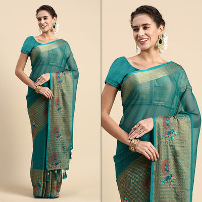green-embroidered-with-swarovski-work-viscose-saree