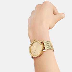 Bold Evolution Men Quartz Gold Dial Analog Stainless Steel Watch 3600791