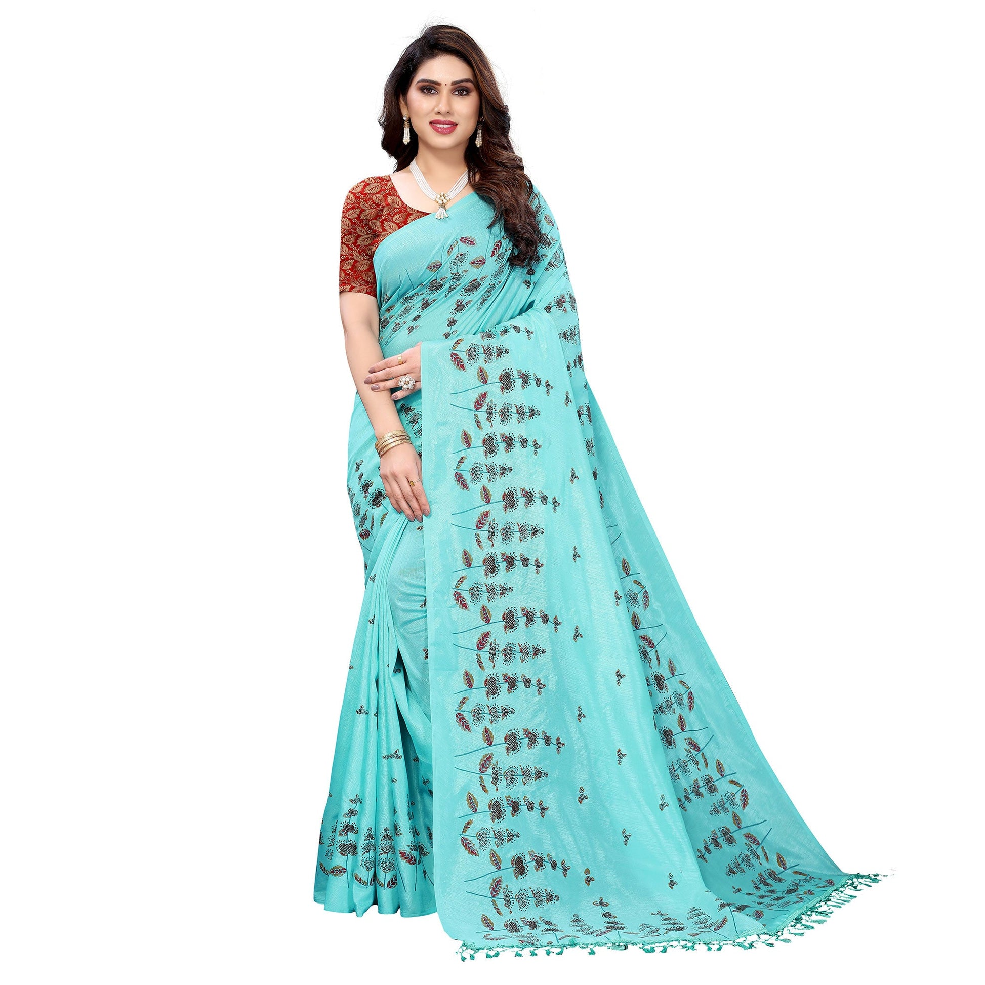 Ferozi Casual Wear Printed Silk Saree