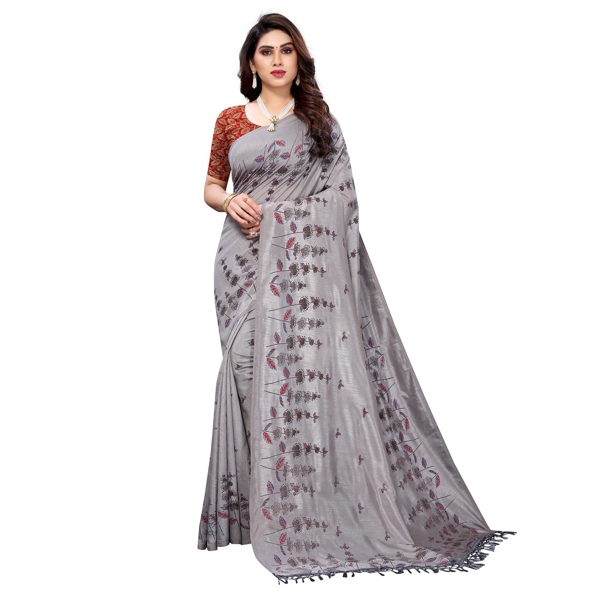 grey-casual-wear-printed-vichitra-silk-saree-120270