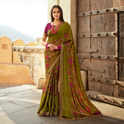 green-floral-printed-with-embroidered-border-silk-saree