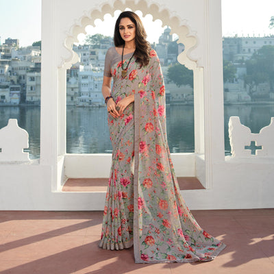 grey-floral-printed-with-embroidered-border-georgette-saree