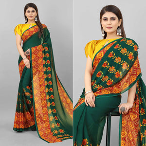 green-floral-printed-georgette-saree-7