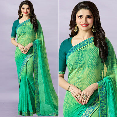 green-floral-printed-georgette-saree-10