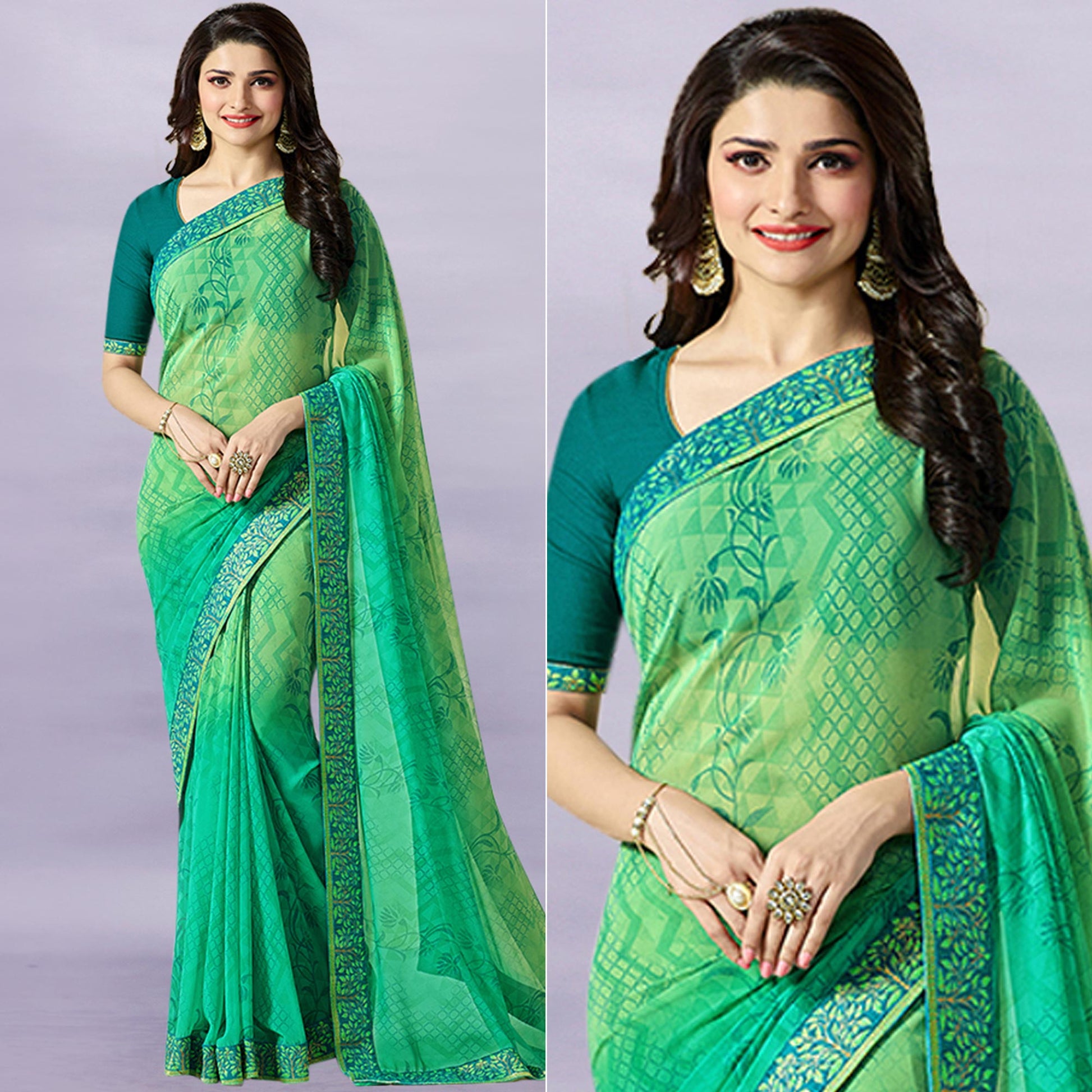 green-floral-printed-georgette-saree-10