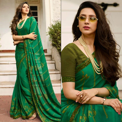 green-printed-art-silk-saree-with-lace-border