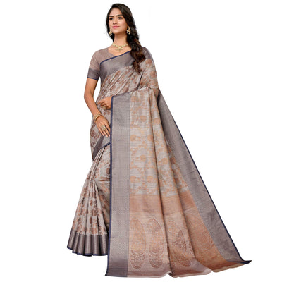 grey-floral-woven-banarasi-silk-saree-1