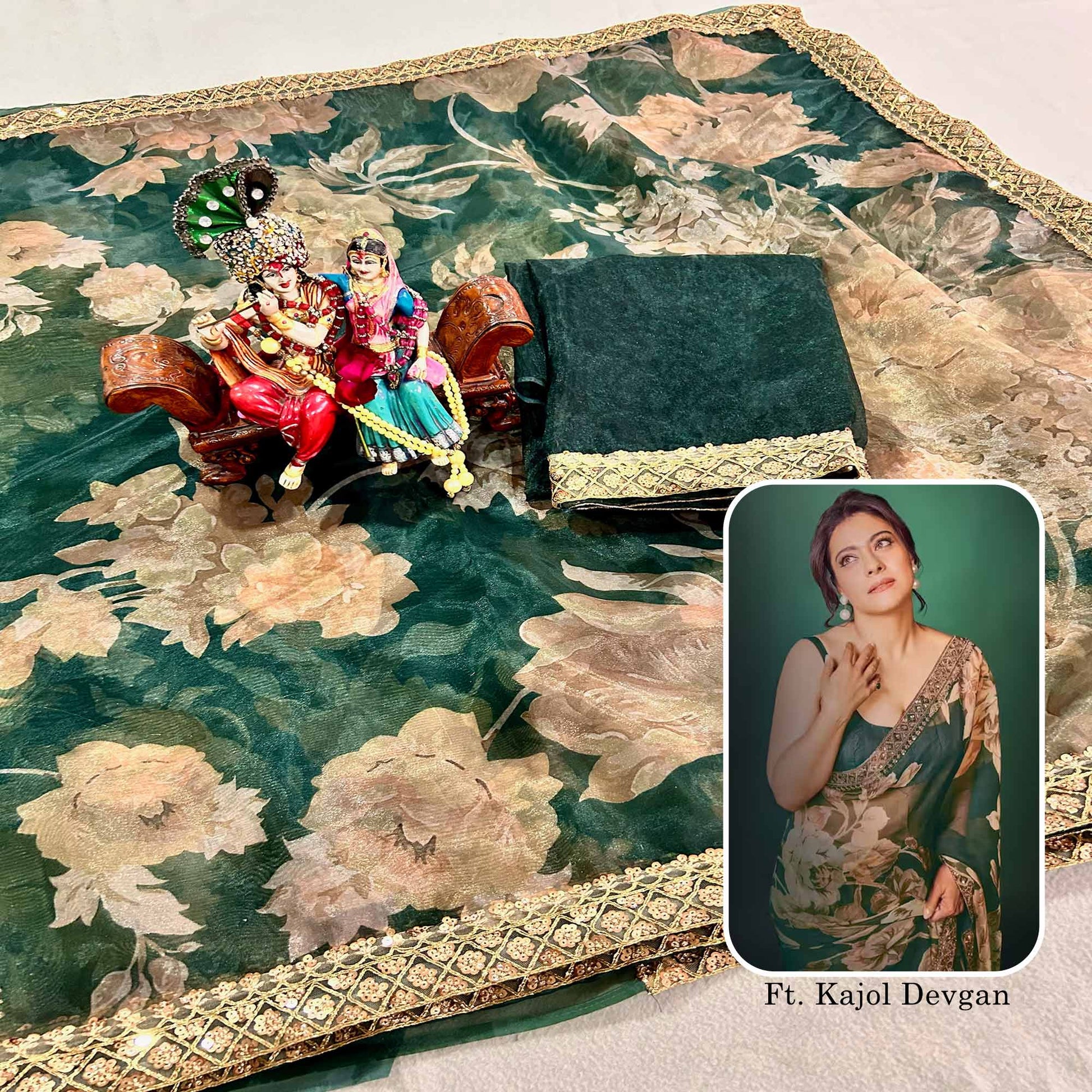 green-floral-digital-printed-organza-saree-with-lace-border