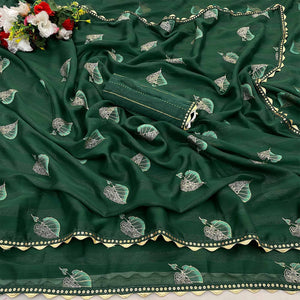 green-foil-printed-chiffon-saree-with-sequins-embroidered-border