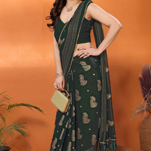 green-foil-printed-georgette-saree-7