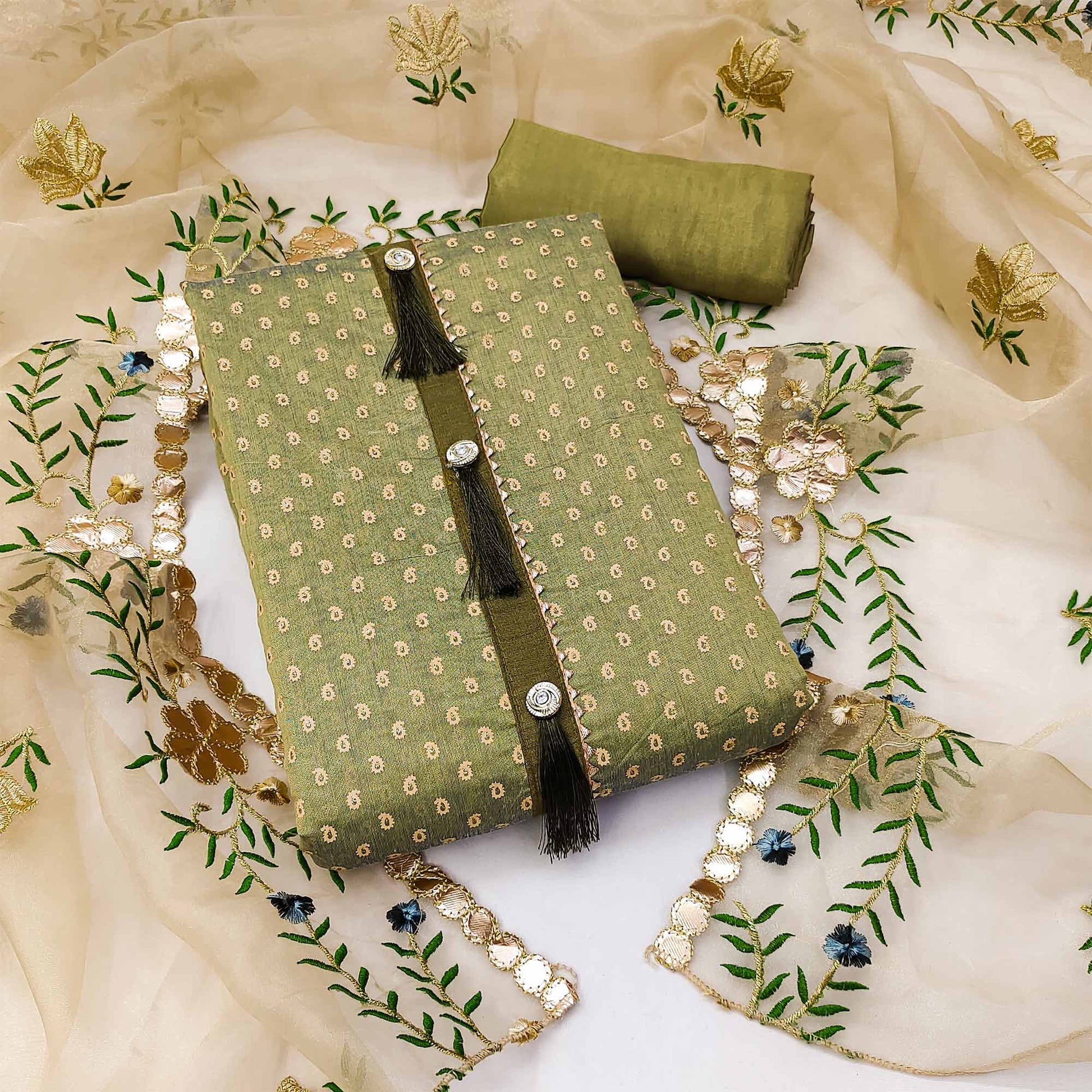 green-printed-chanderi-dress-material
