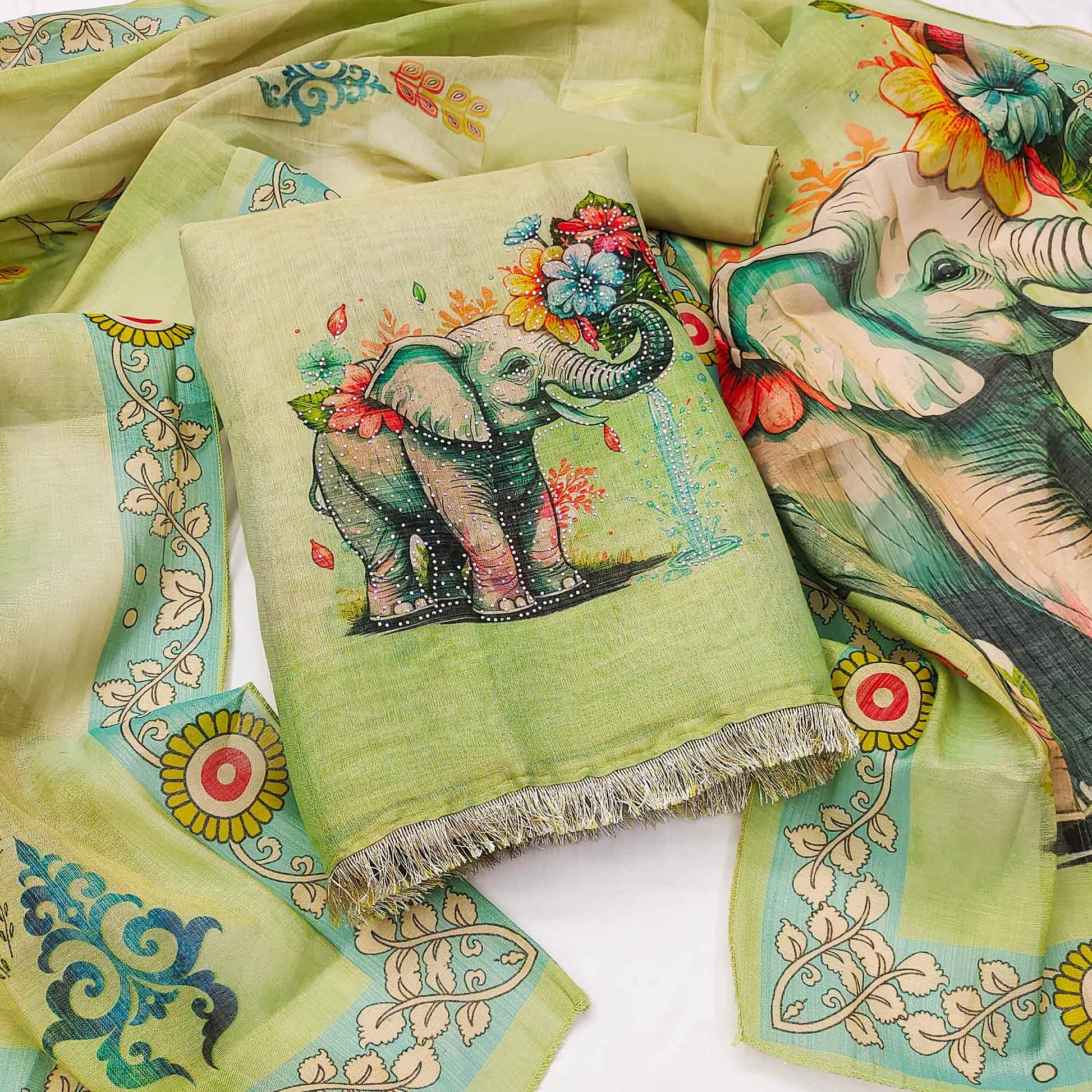 green-digital-printed-tussar-silk-dress-material