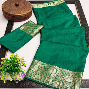 green-woven-art-silk-saree-9