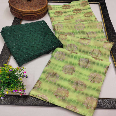 green-floral-foil-printed-georgette-saree-1