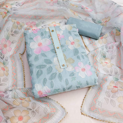 grey-floral-printed-organza-dress-material