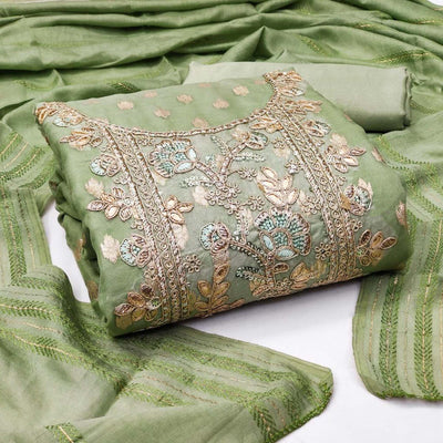green-woven-jacquard-dress-material-4
