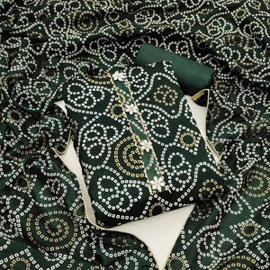 green-bandhani-printed-vichitra-silk-dress-material