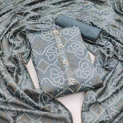grey-bandhani-printed-vichitra-silk-dress-material