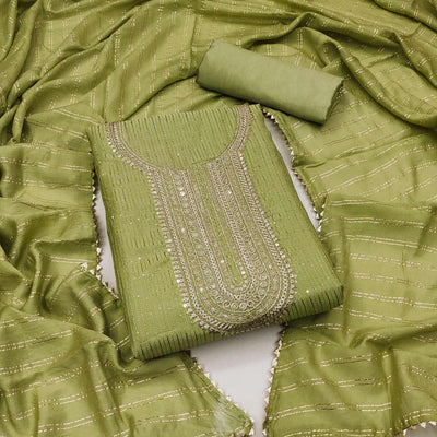 green-embroidered-chanderi-dress-material-9