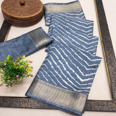 grey-lehriya-printed-dola-silk-saree-with-zari-border