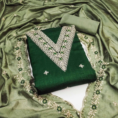 green-floral-embroidered-vichitra-silk-dress-material-8