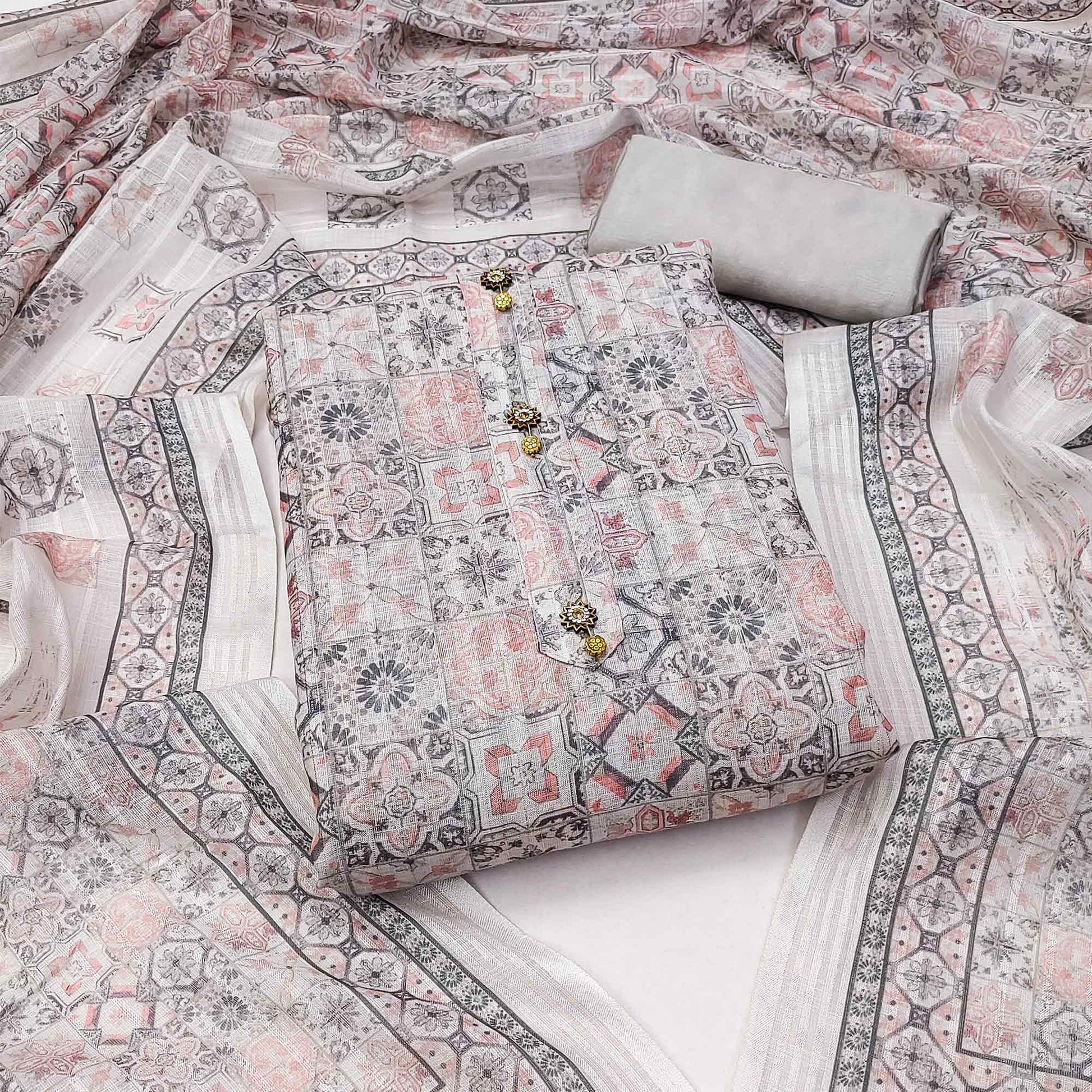 grey-floral-printed-linen-dress-material